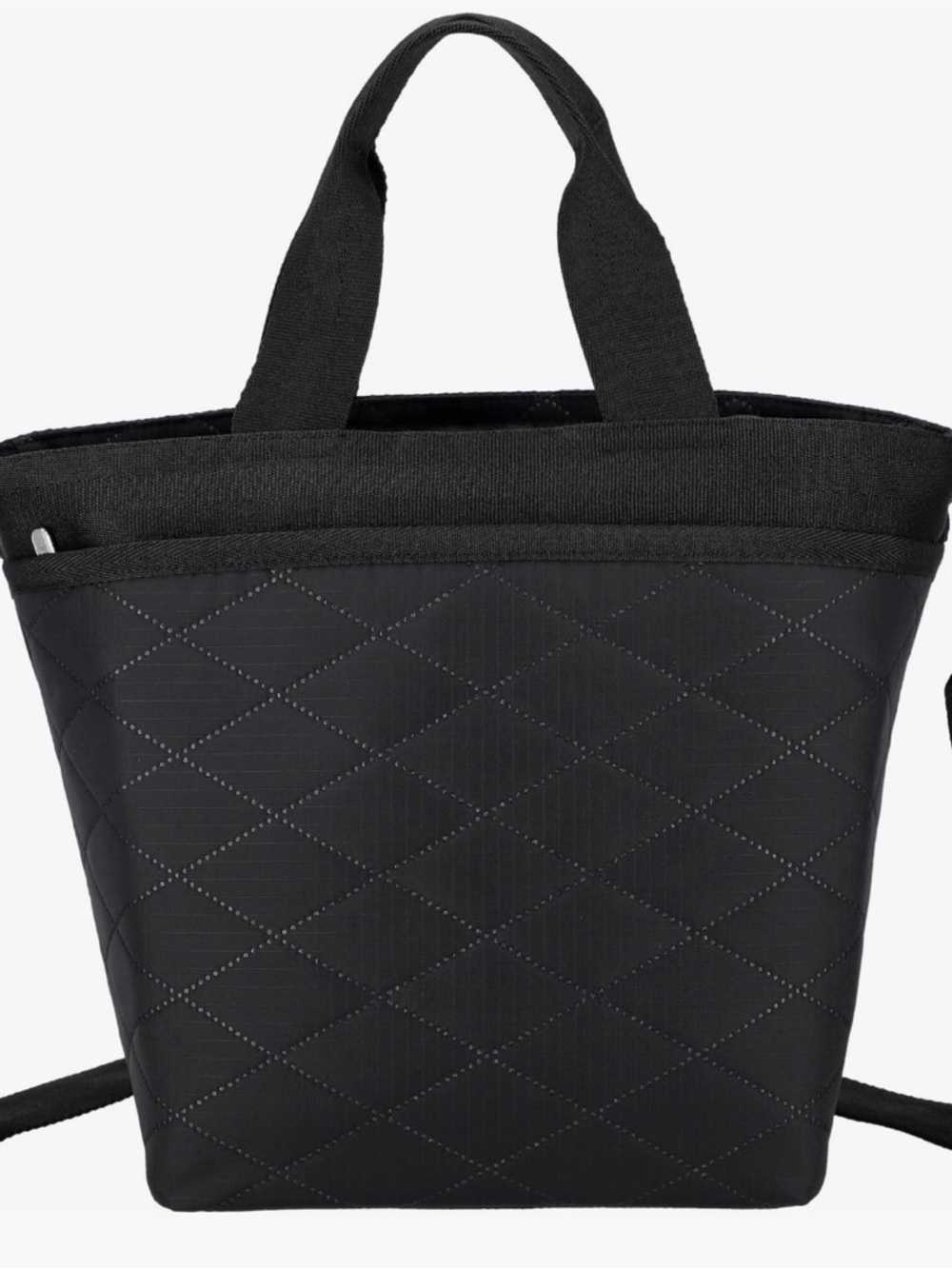 Quilted Black Tote Bag - bucket bag